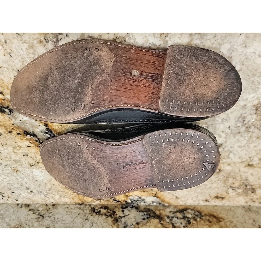 Vintage Florsheim Imperial 96624 Wingtip Oxford Dress Shoes 9.5 B 5 Nail V Nail